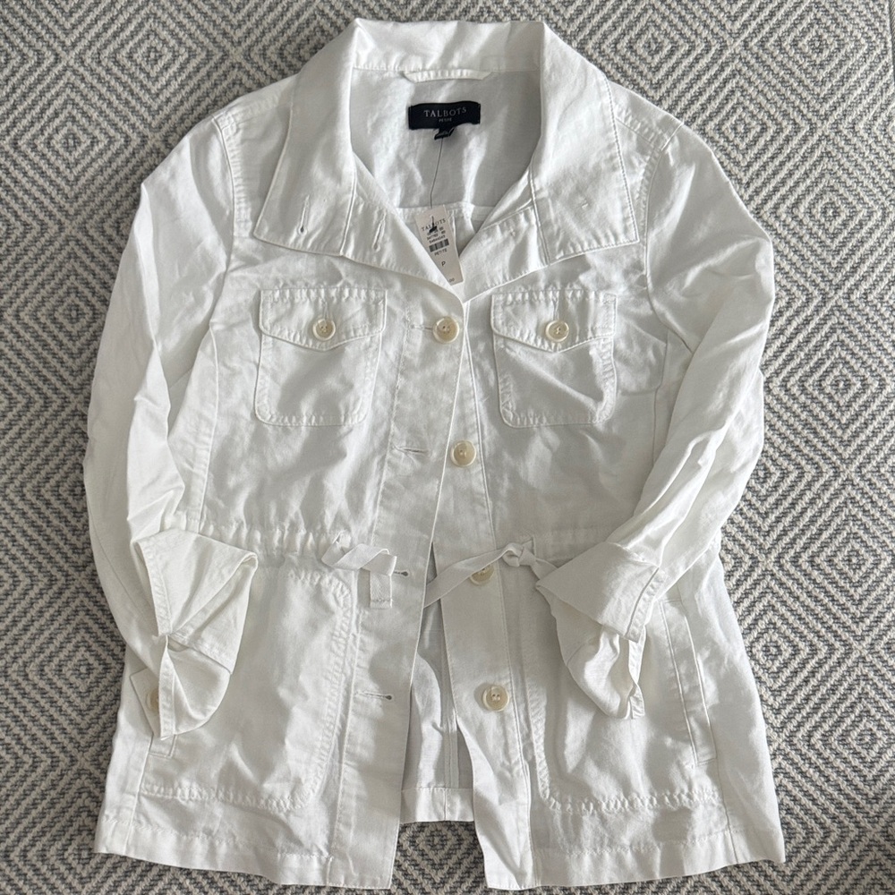 Talbots Classic White Utility Jacket